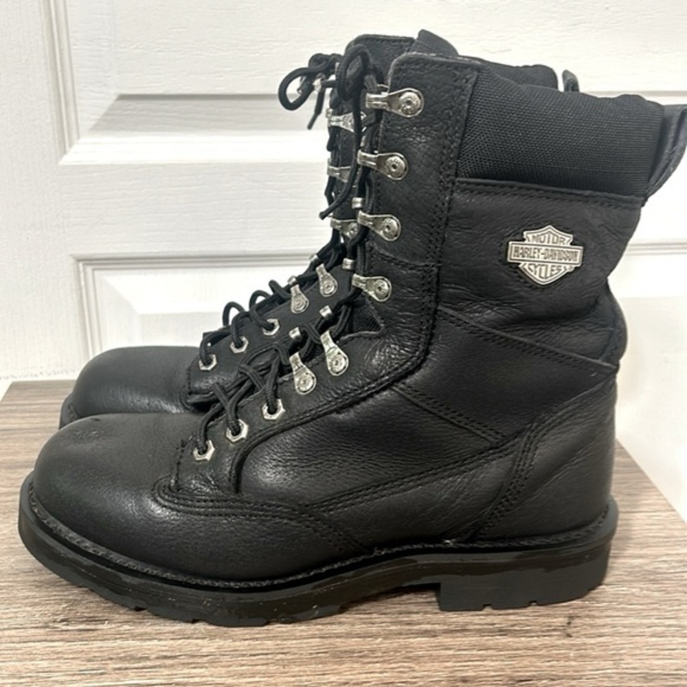 HARLEY DAVIDSON MENS MOTORCYCLE BOOTS IN BLACK SIZE 85